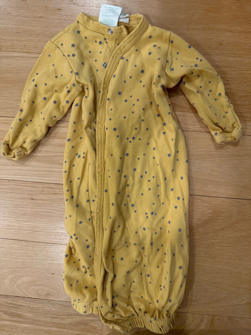 Yellow Star-Print Infant Sleep Gown - Unbranded